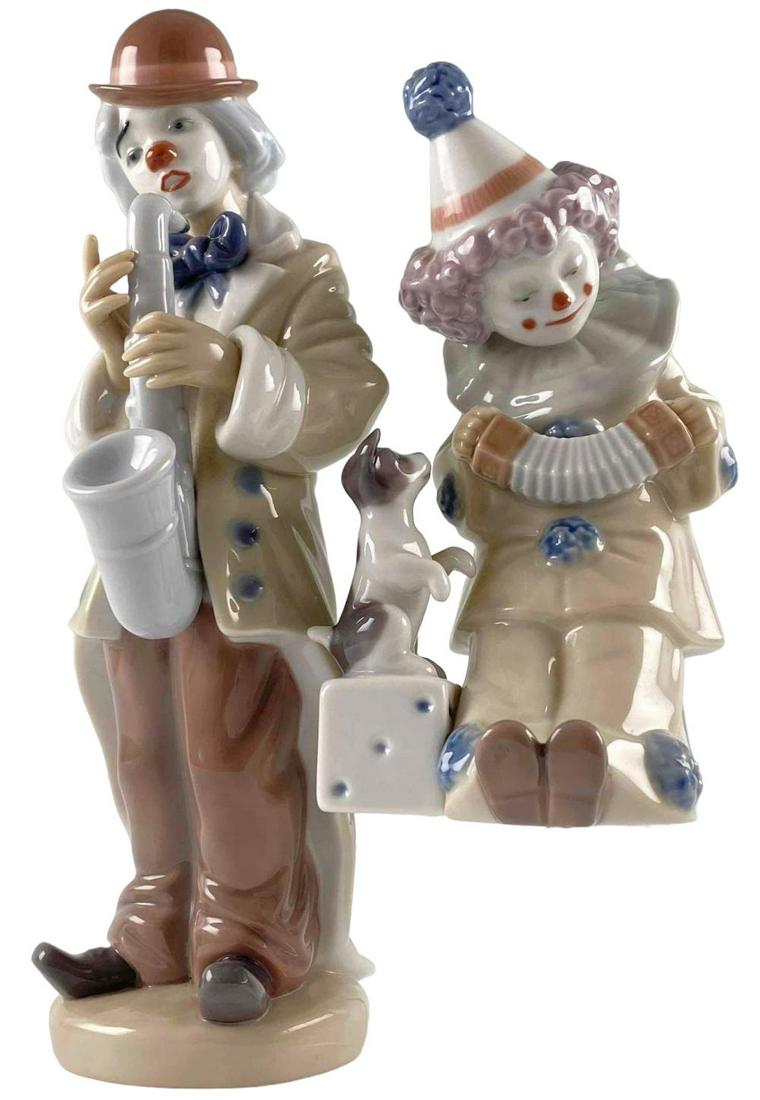 2 Lladro Porcelain Clown Figures (1 of 10)