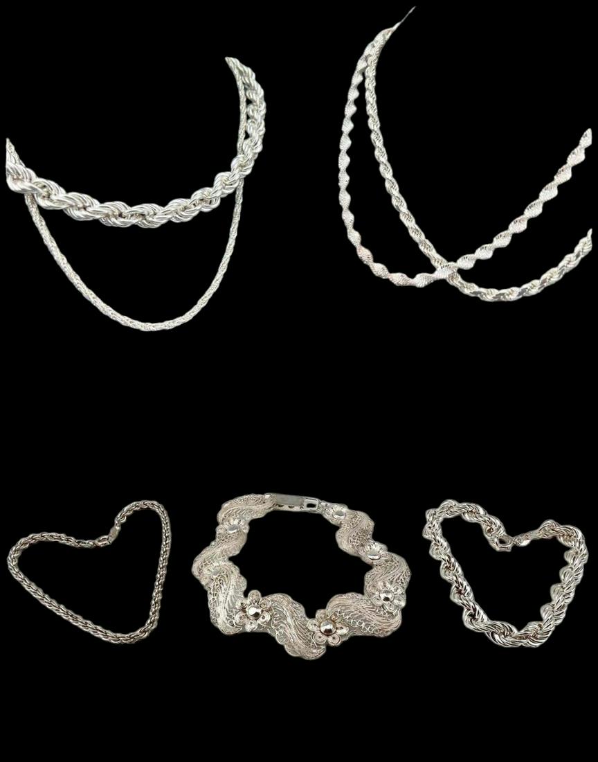 Sterling Silver Necklace & Bracelet Lot (1 of 20)