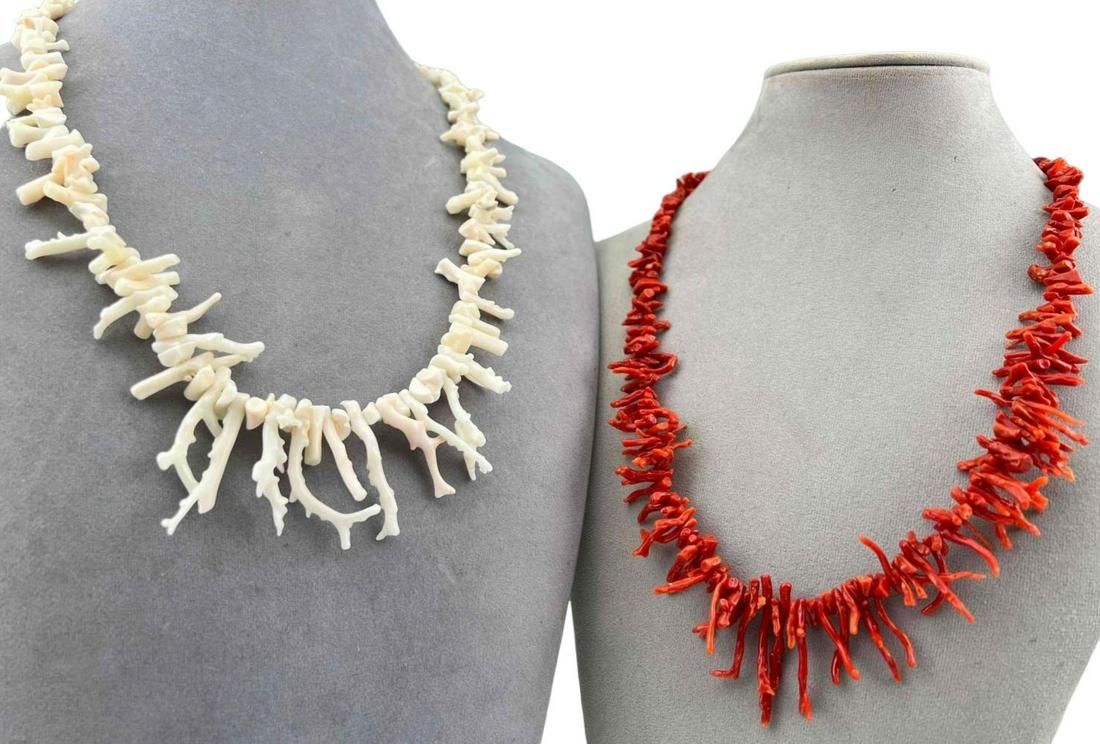 2 Vintage Branch Coral Necklaces (1 of 6)