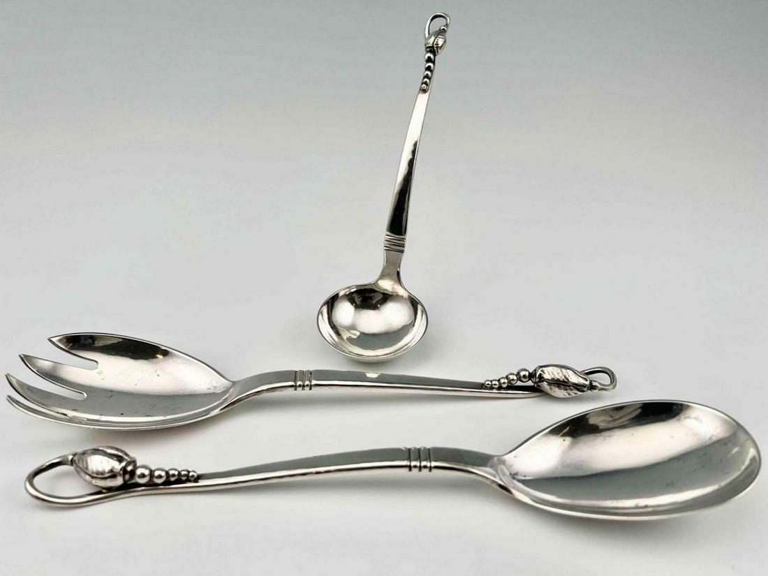Randahl Hand Wrought Sterling Silver Serving Set & Ladle (1 of 16)