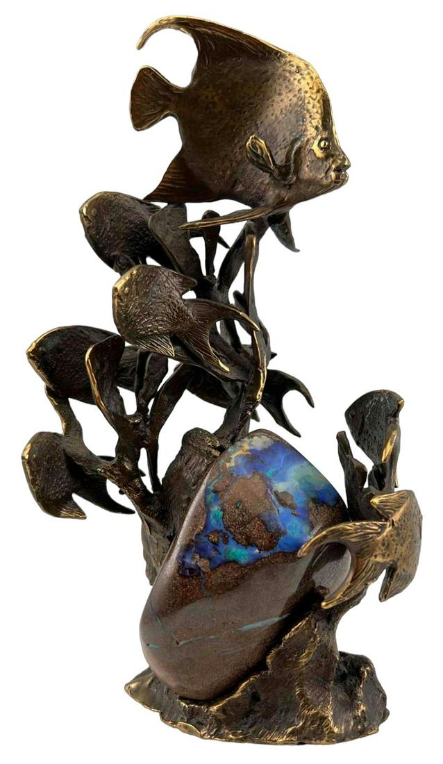 Chris Gavins, Bronze & Opal Fish Sculpture (1 of 13)
