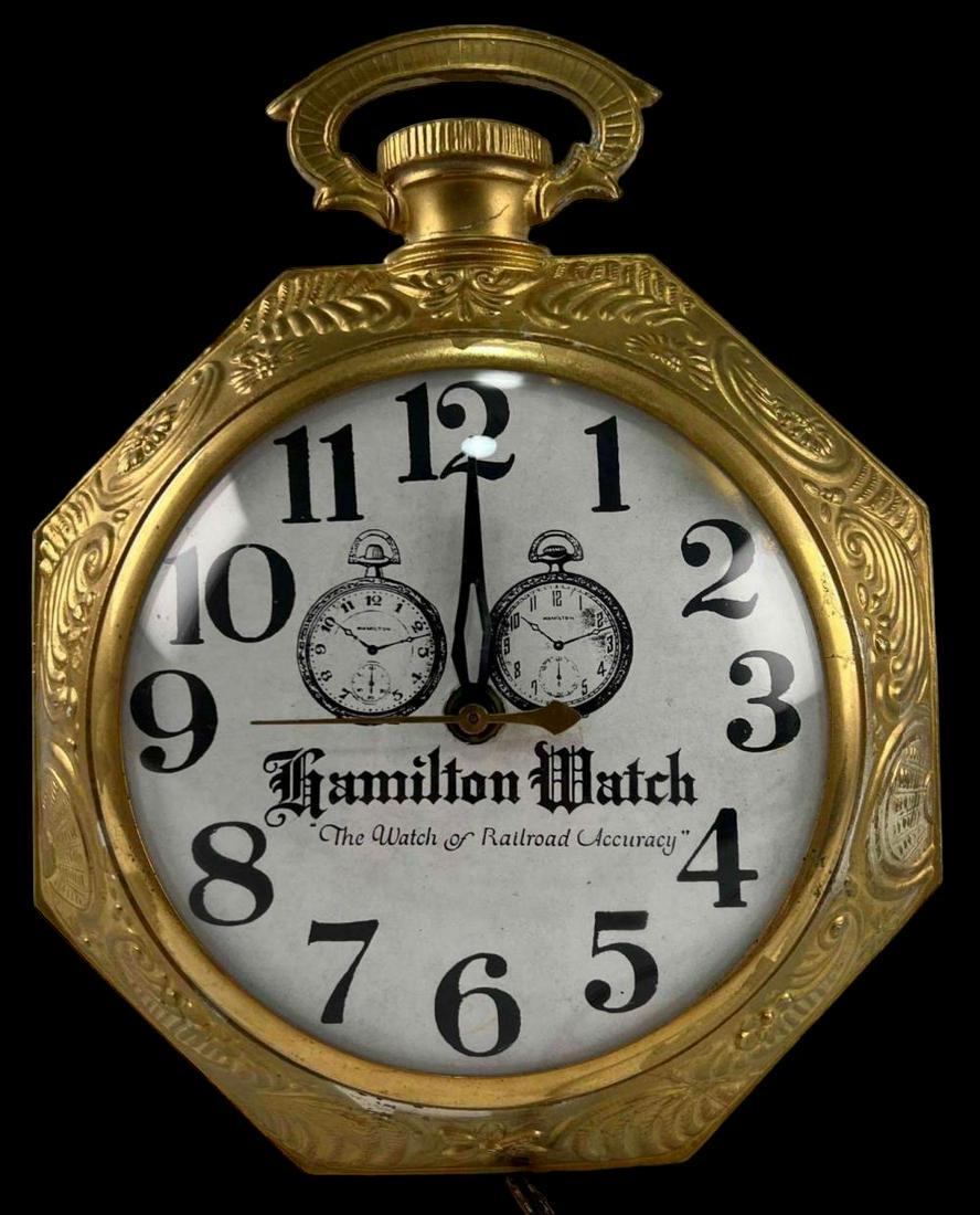 Hamilton Watch Co. Advertisement Wall Clock (1 of 13)