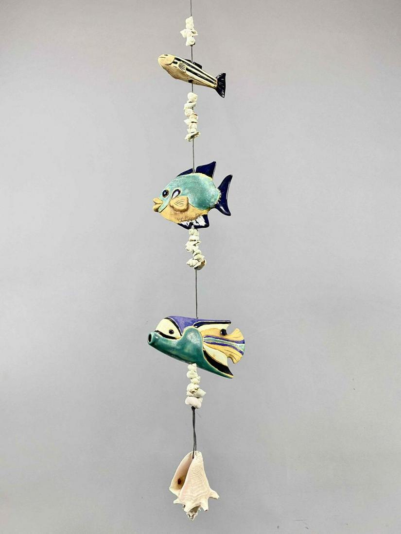 Hazel Olsen Art Pottery Fish Wind Chime (1 of 14)