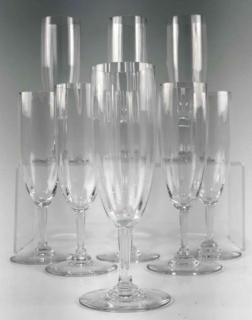 9 Baccarat Crystal Montaigne Optic Champagne Flutes (1 of 20)