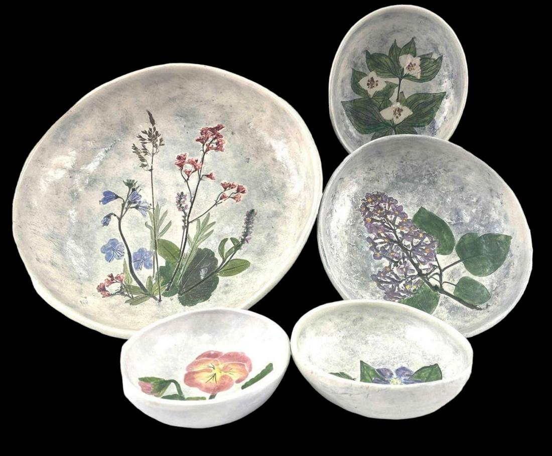 5 Pieces Salt Marsh Studio Art Pottery (1 of 18)