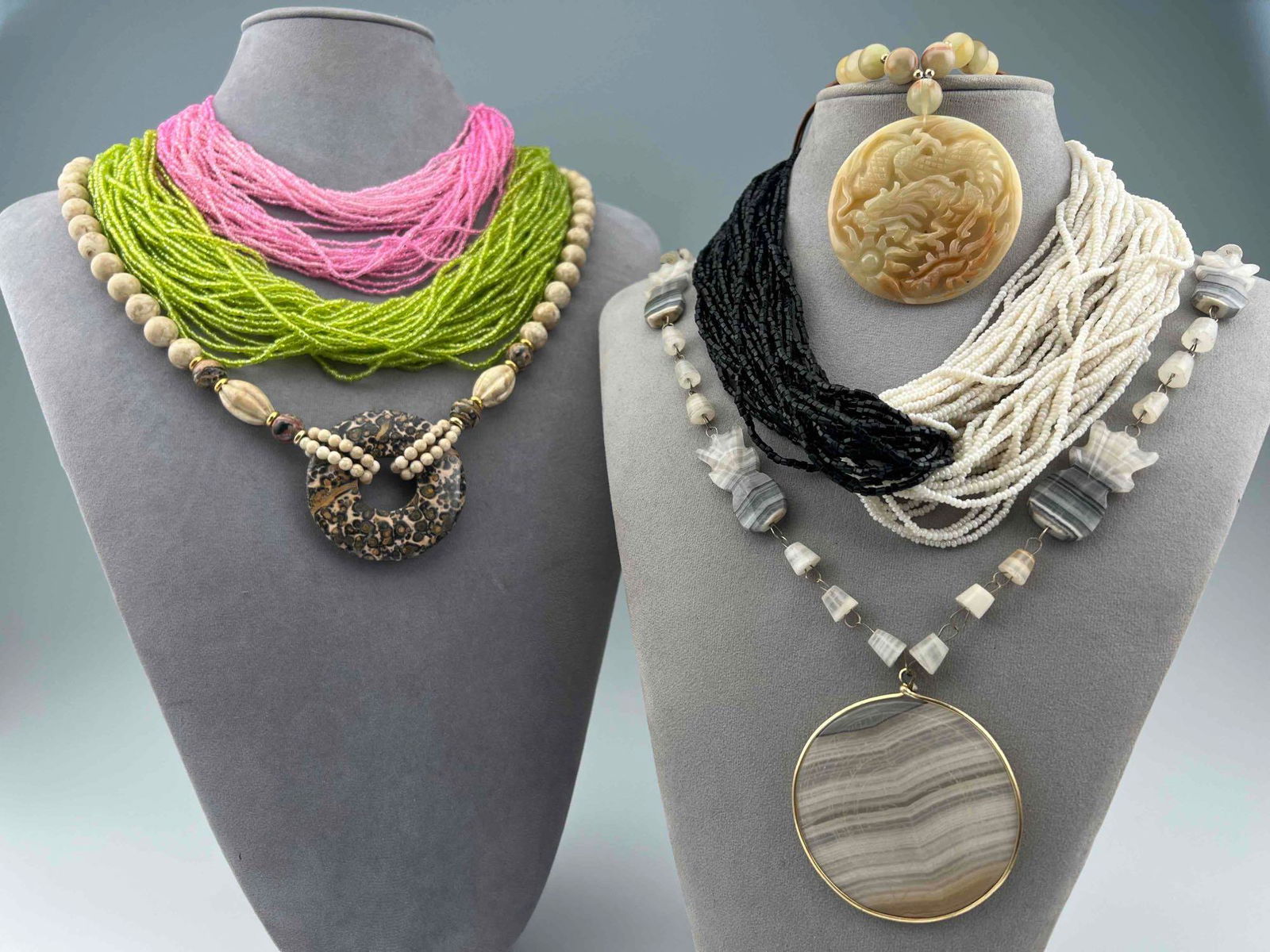 Lot Of Beaded & Semiprecious Stone Necklaces (1 of 10)