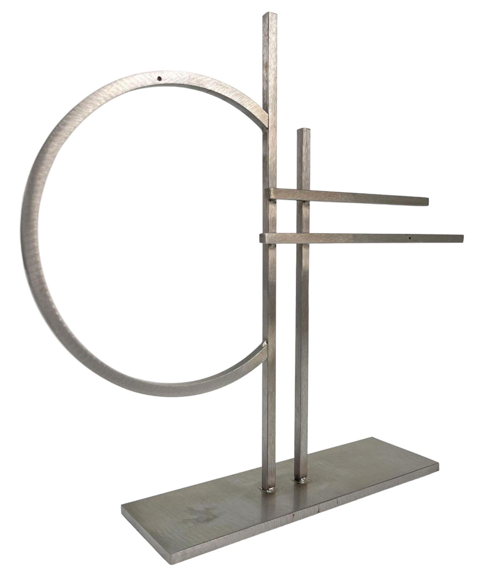 Geometric Modernist Abstract Steel Sculpture, Signed Girard (1 of 11)
