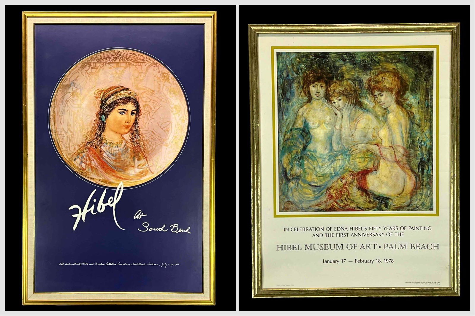 Two Framed Edna Hibel Exhibition Posters (1 of 20)