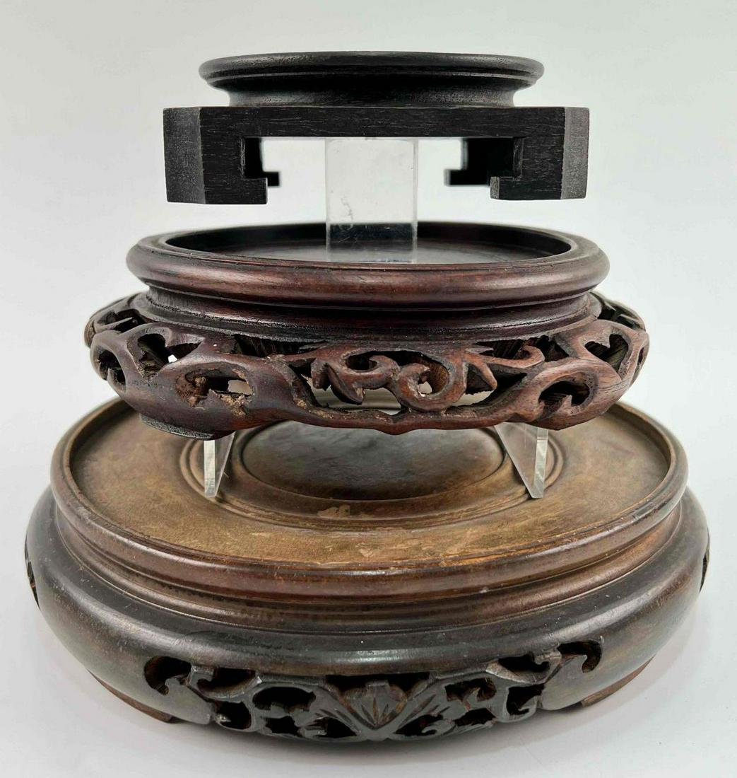 Three Older Chinese Carved Wood Stands (1 of 20)