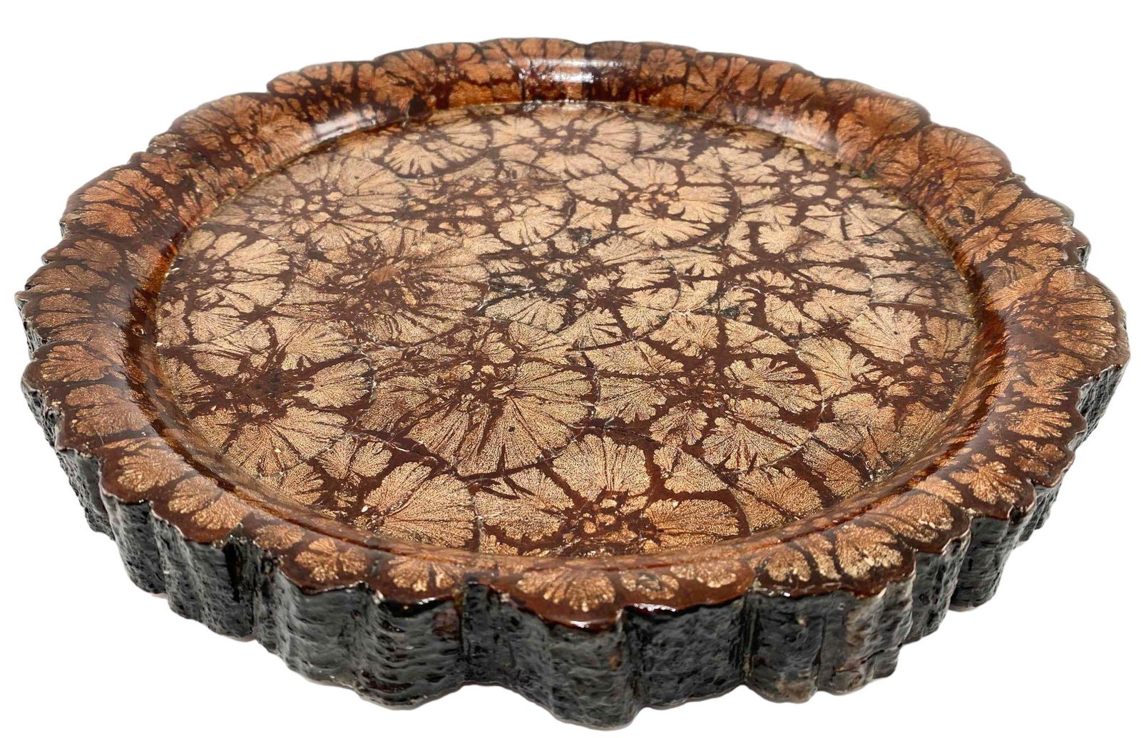 Large Chinese Chrysanthemum Wood Serving Tray, Taiwan (1 of 11)
