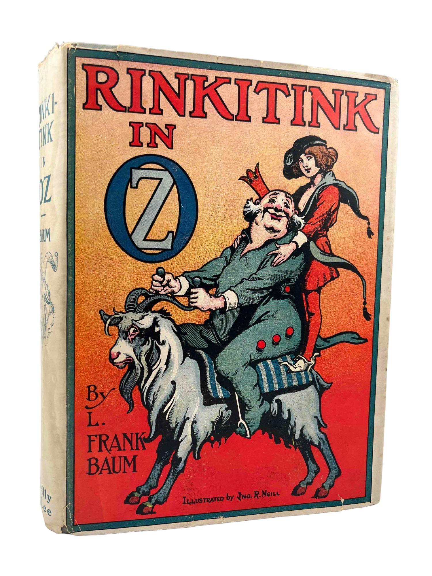 L. Frank Baum, Rinkitink In Oz, 1916: L. Frank Baum, Rinkitink In Oz, 1916, The Reilly & Lee Co. With Original Dust Jacket. Approximately 9.25H x 7.0W x1.375D in.