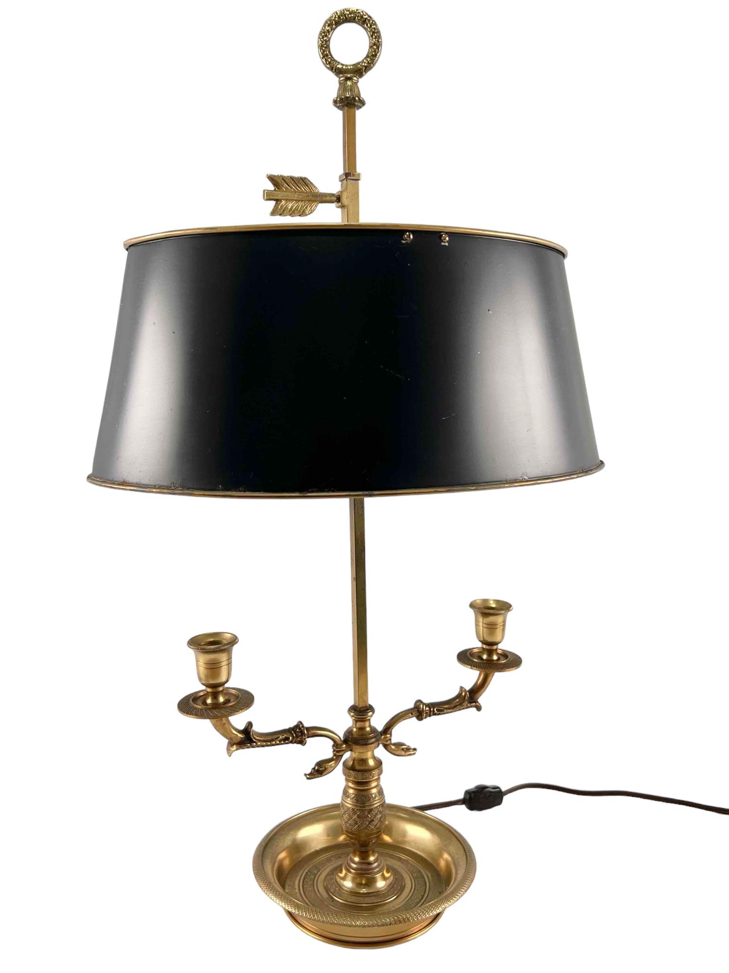 Warren Kessler French Regency Style Brass Bouillotte Table Lamp (1 of 20)
