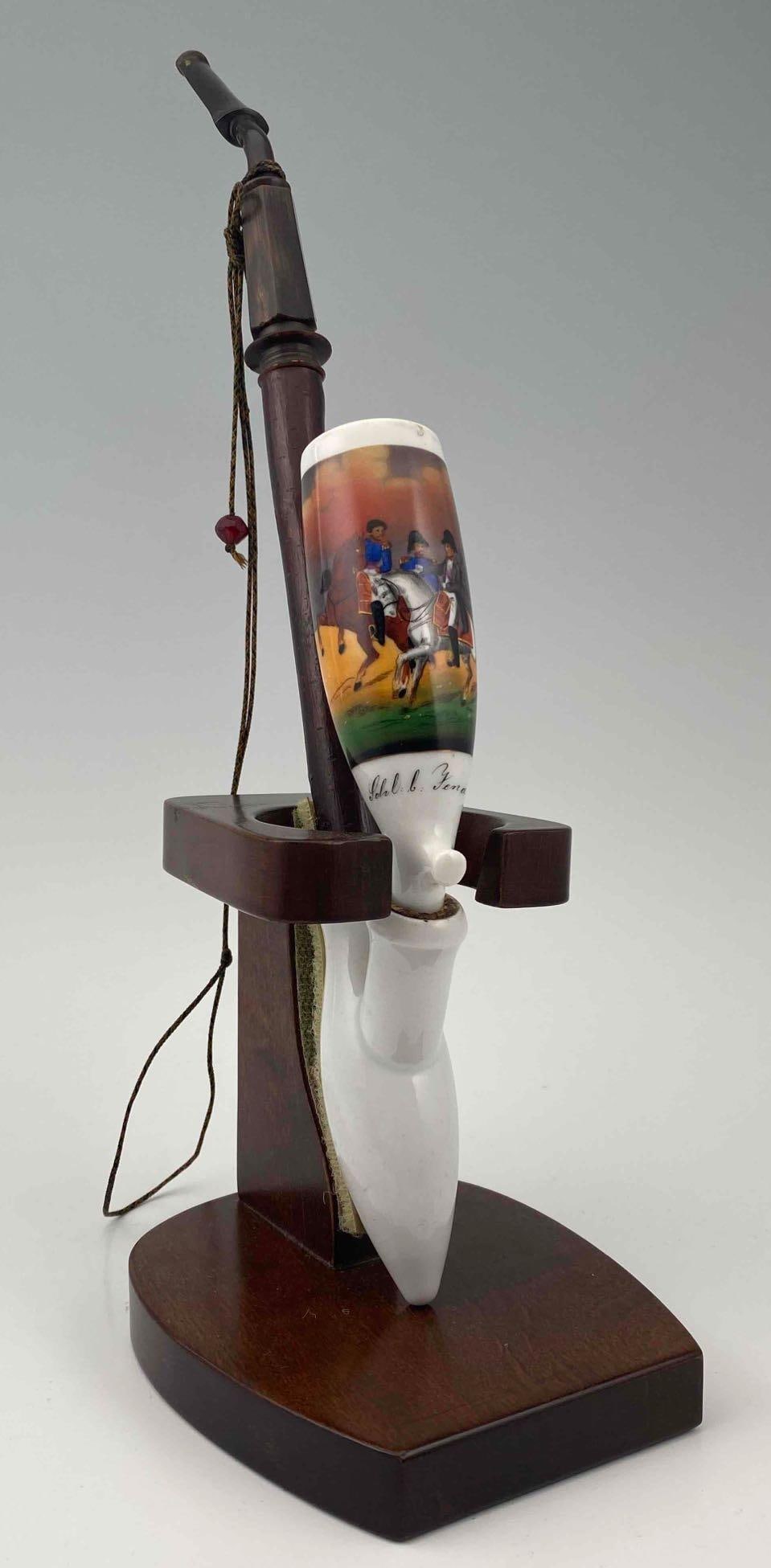 Antique Porcelain Pipe With Napoleon Battle of Jena Scene (1 of 14)
