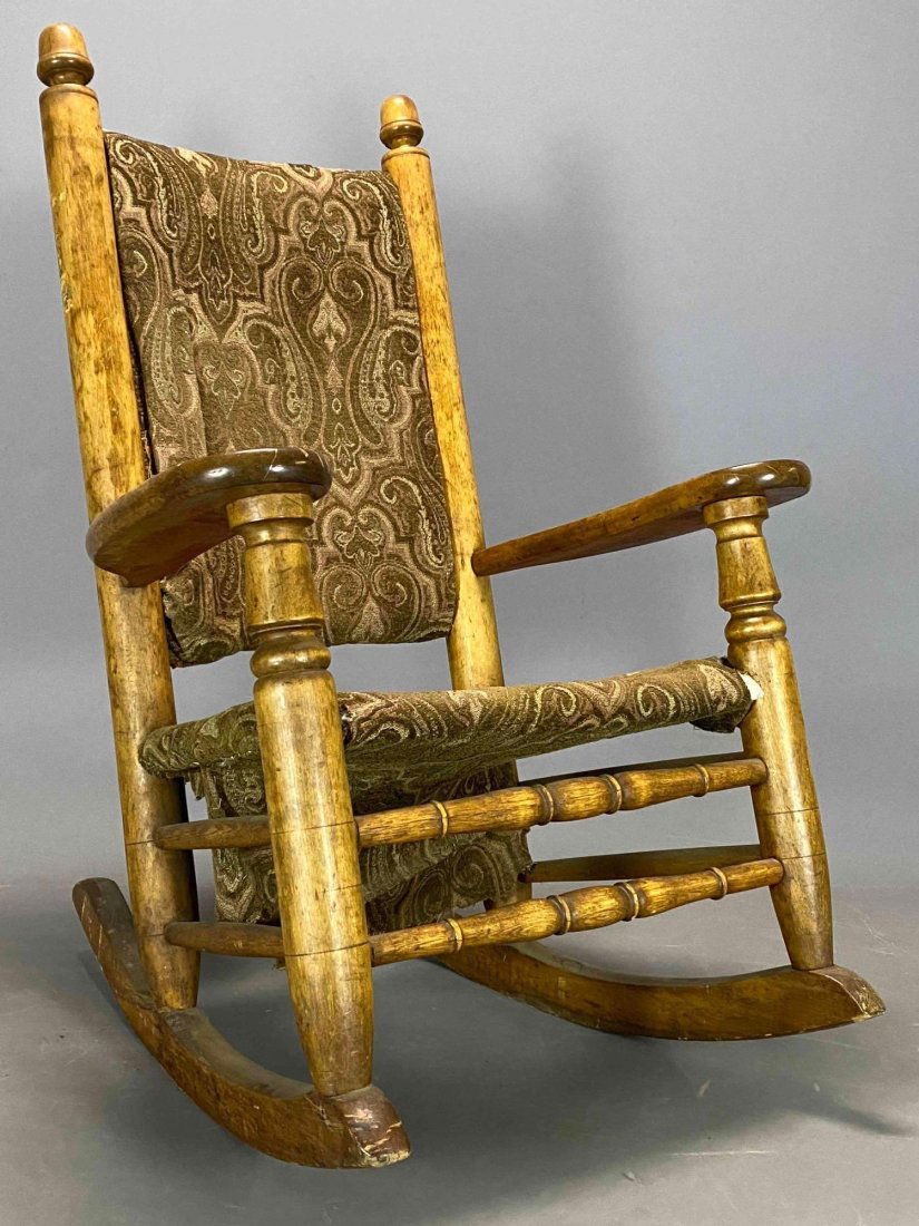 Large Paddle Arm Antique Rocking Chair (1 of 18)