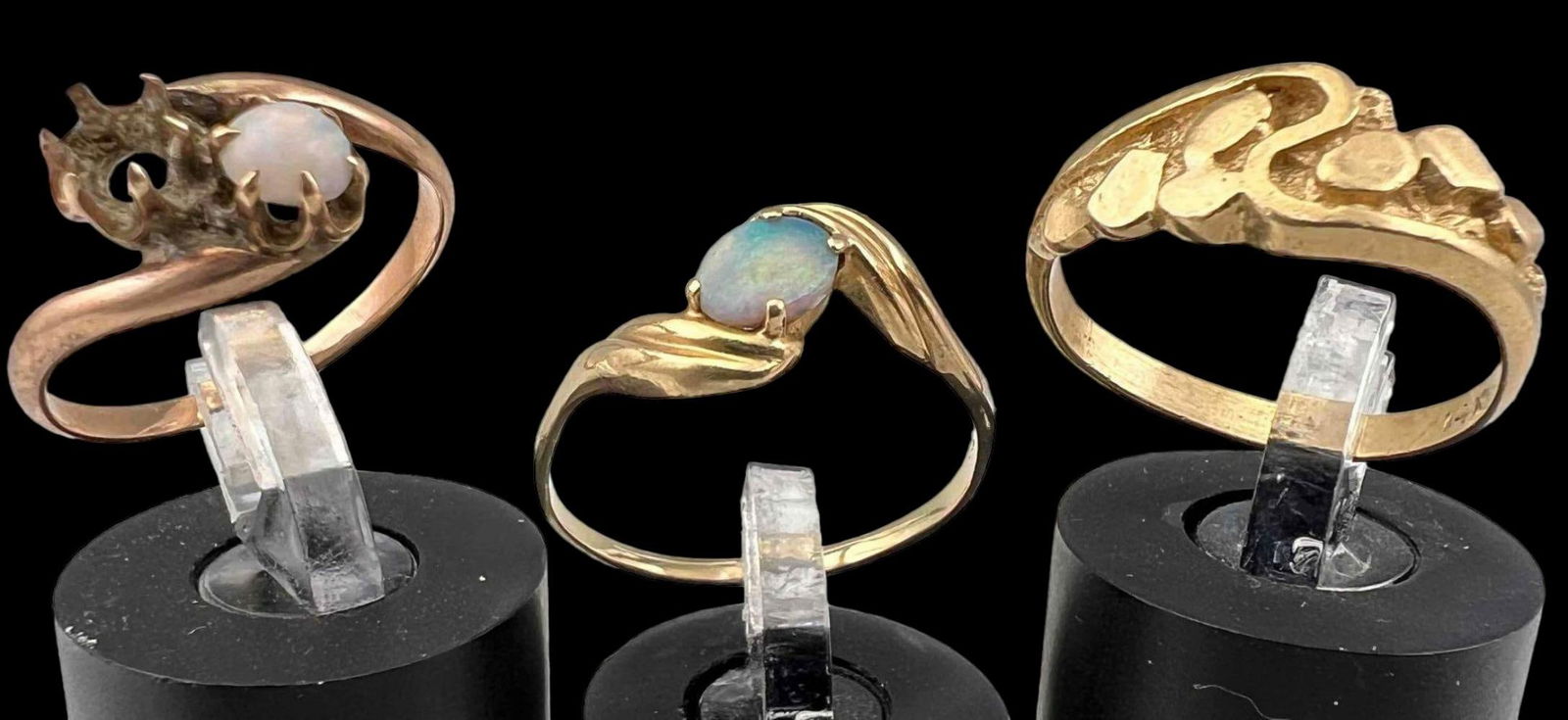 Three 14K &10K Rings, Including Opals (1 of 15)