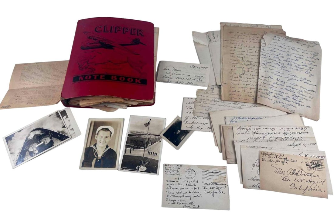 WWII US Coast Guard Journal, Letters, and Ephemera (1 of 11)