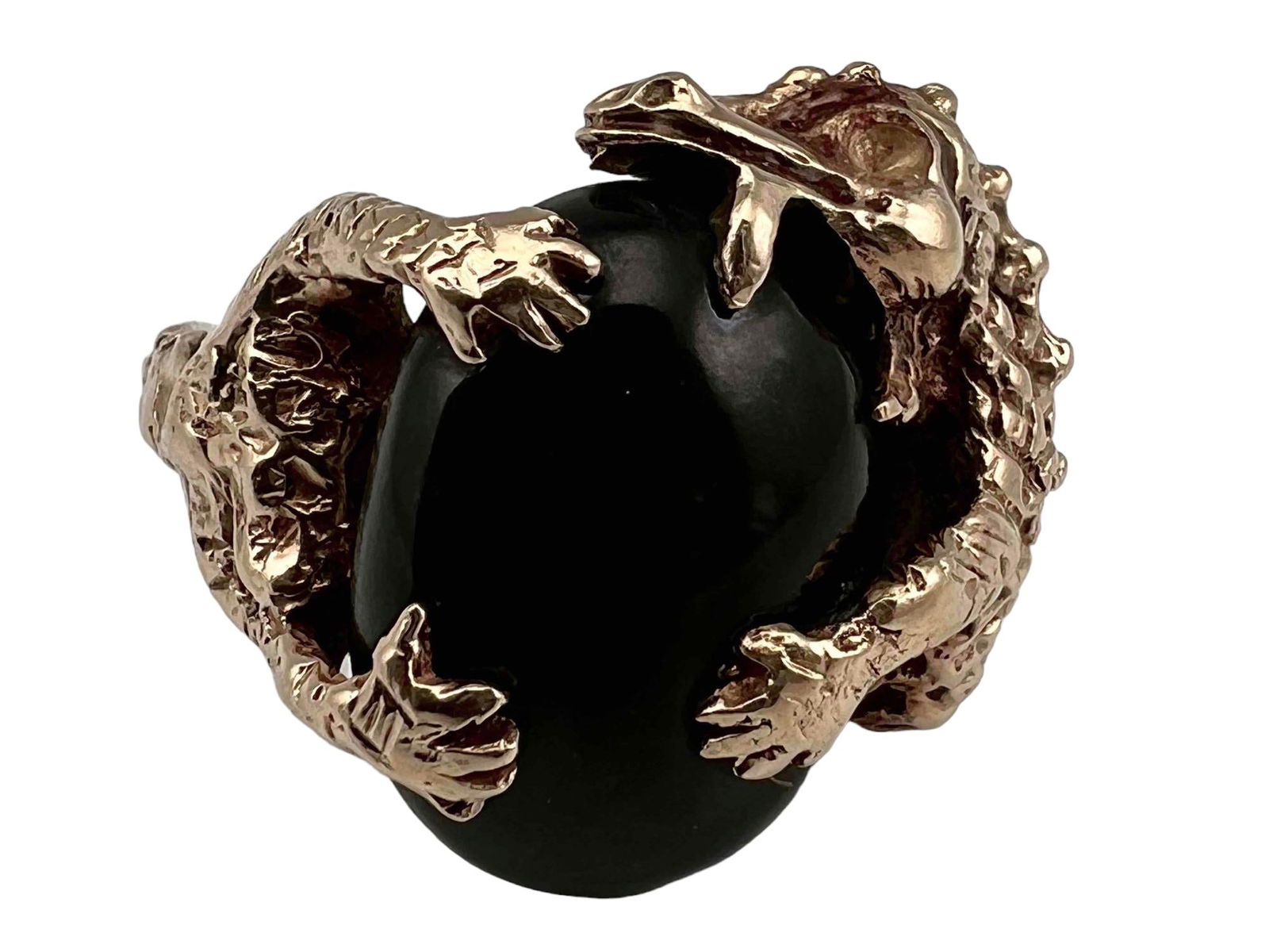 10K Black Onyx Dragon Ring (1 of 7)