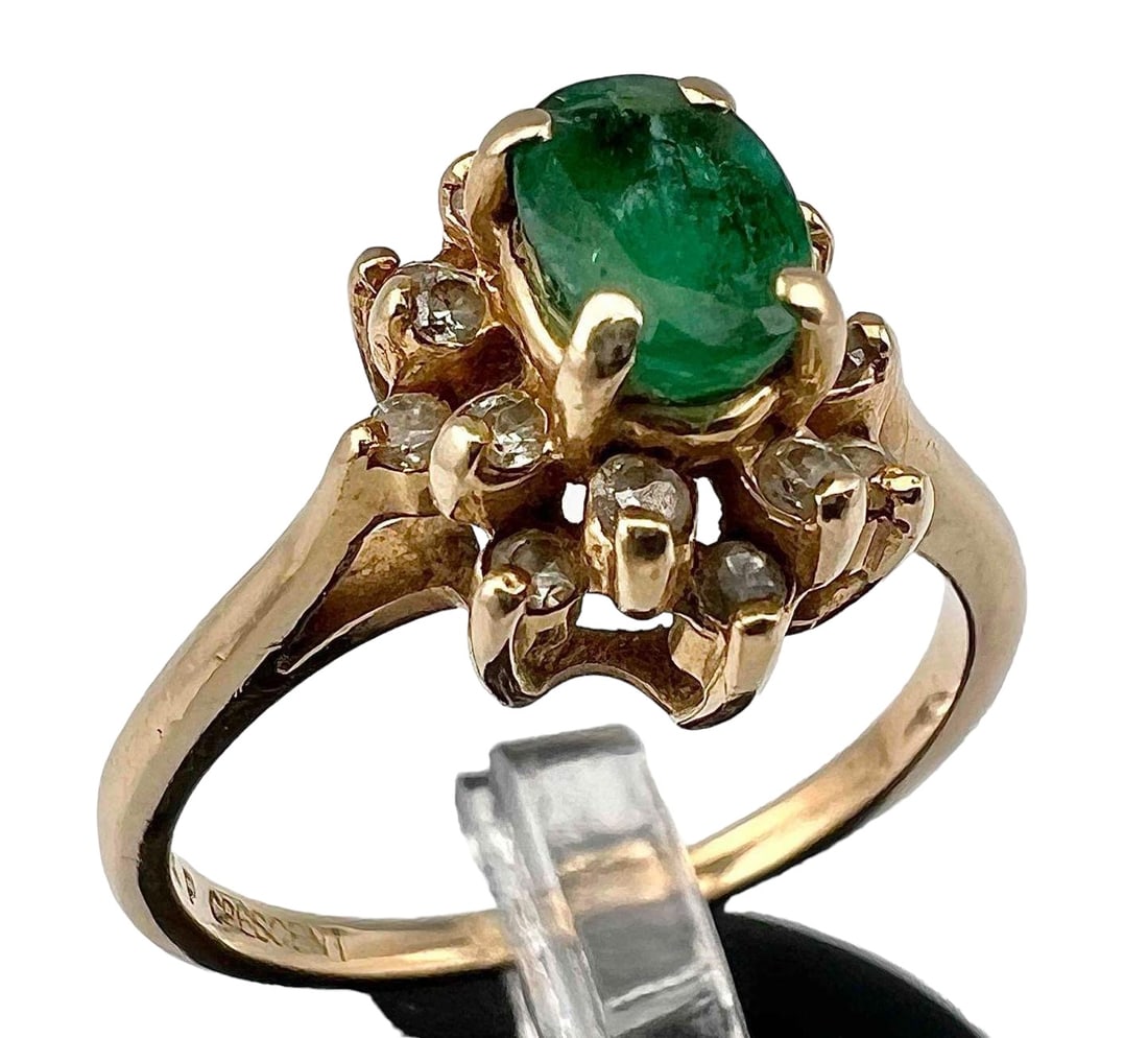 14K Diamond & Emerald Ring (1 of 6)