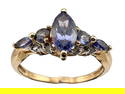 14K Diamond Tanzanite Ring