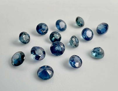 14 Loose Blue Sapphires: 14 Loose Blue Sapphires. Largest Approximately 2.7mm. Smallest Approximately 2.2mm. ALL CREDIT CARDS WILL BE MANUALLY VERIFIED PRIOR TO SHIPMENT.