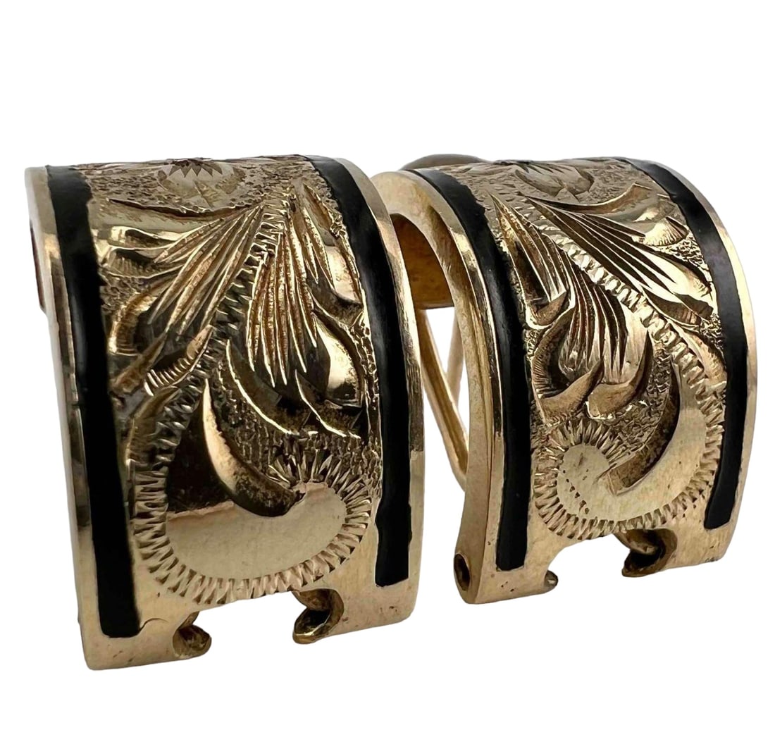 14K Enamel Earrings (1 of 4)