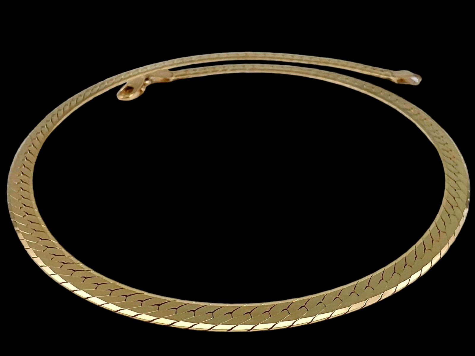 14K Herringbone Necklace (1 of 5)