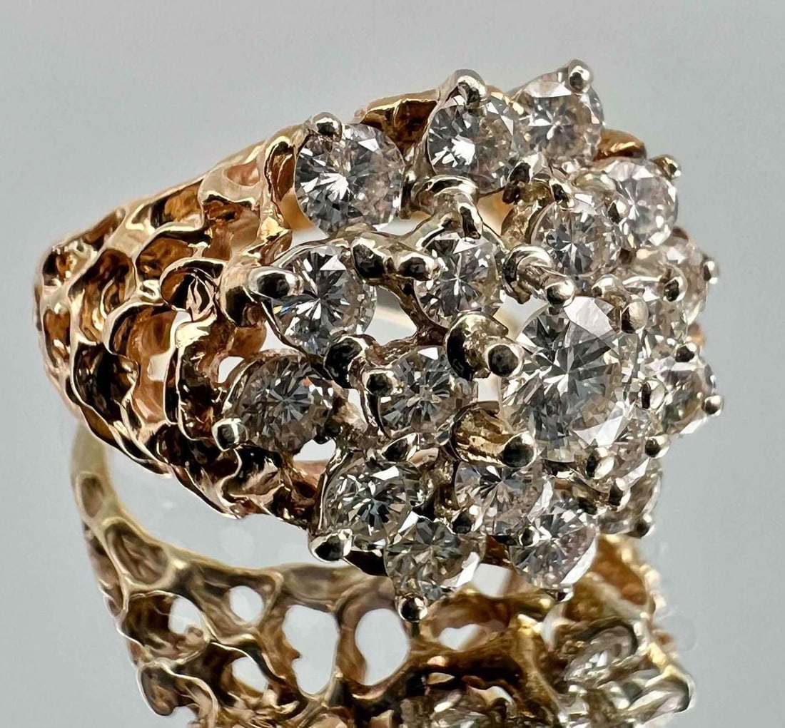 14K Diamond Cluster Ring (1 of 6)