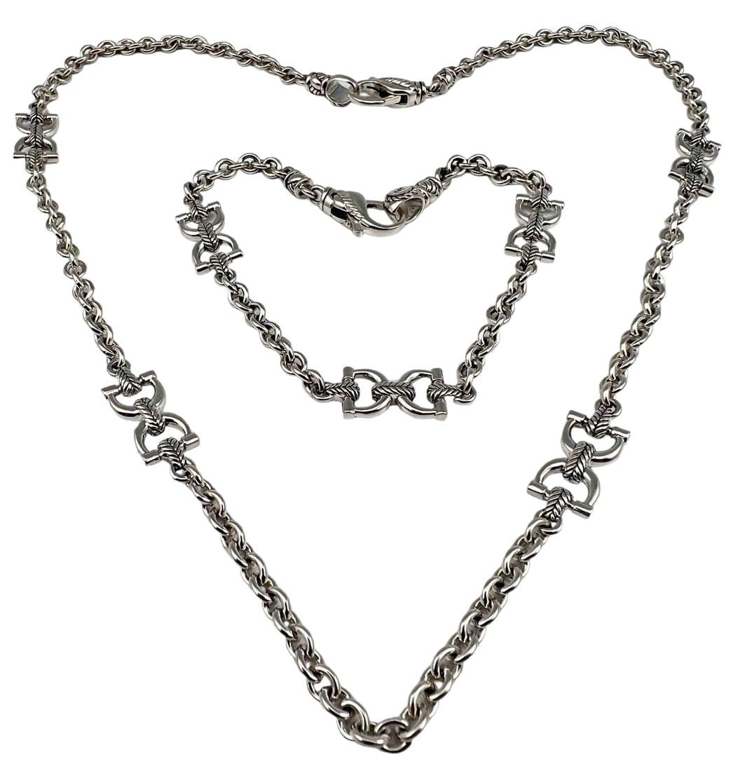 Sterling Silver Necklace & Bracelet Set (1 of 5)