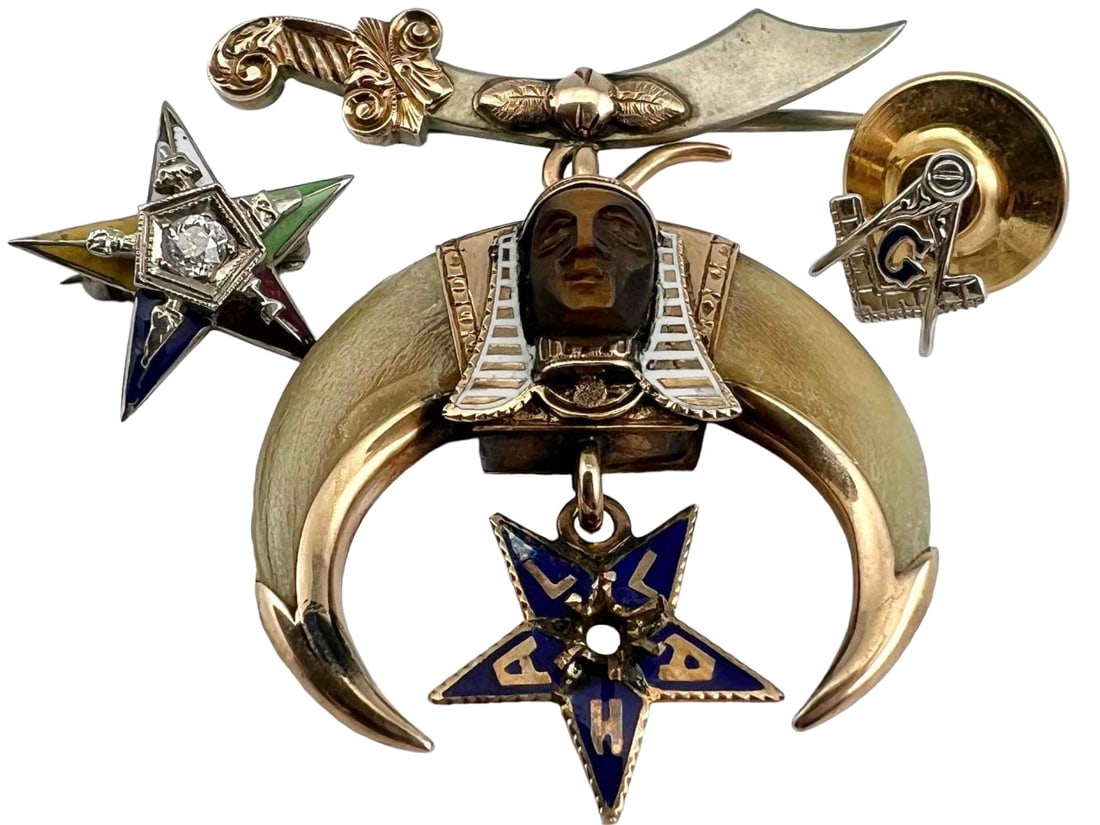 Antique Mason Medal & Pins (1 of 13)