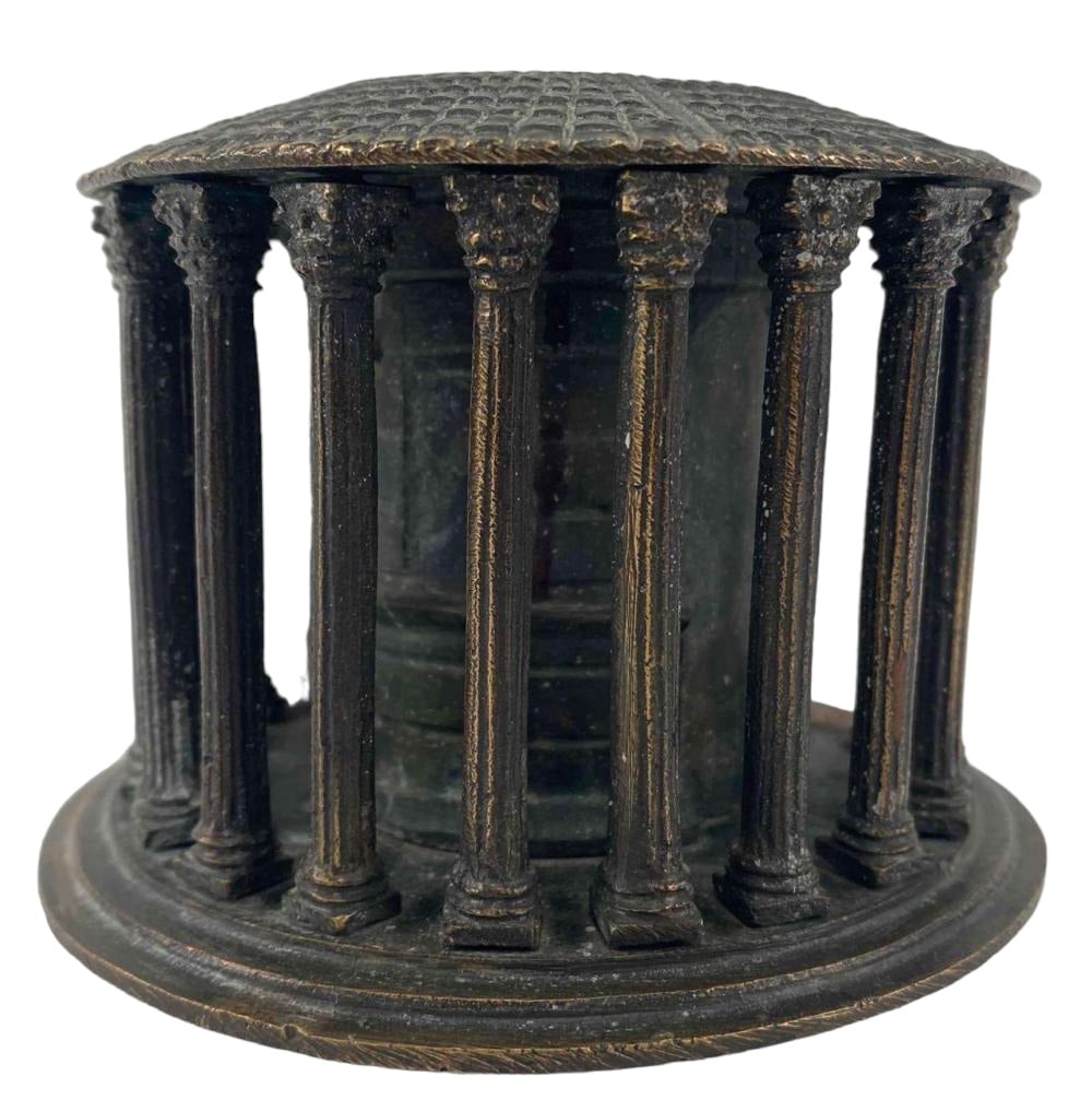 Antique Bronze Grand Tour Inkwell, Temple of Vesta (1 of 10)