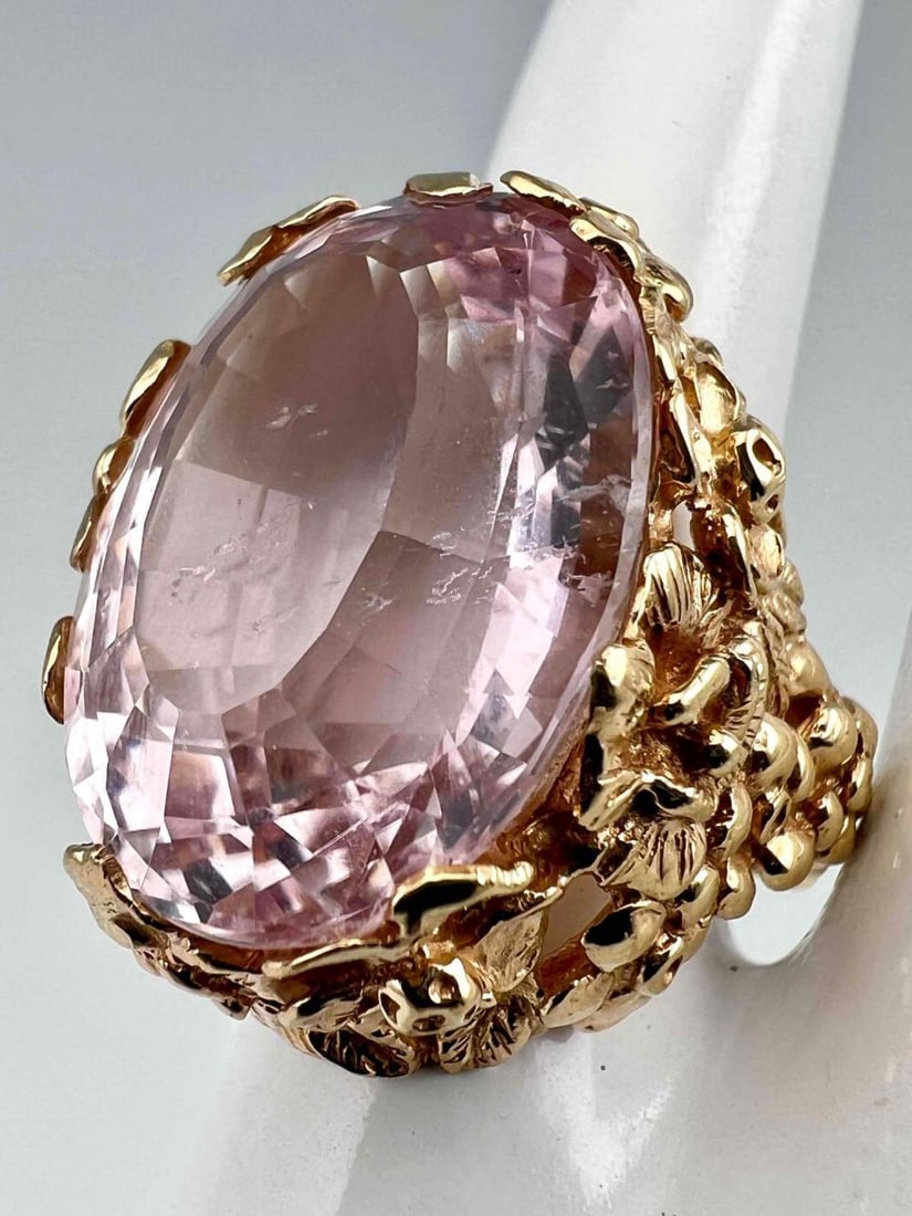 14K Multifacited Kunzite Ring (1 of 9)