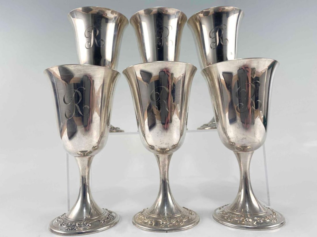 Six Gorham Sterling Silver Goblets (1 of 19)