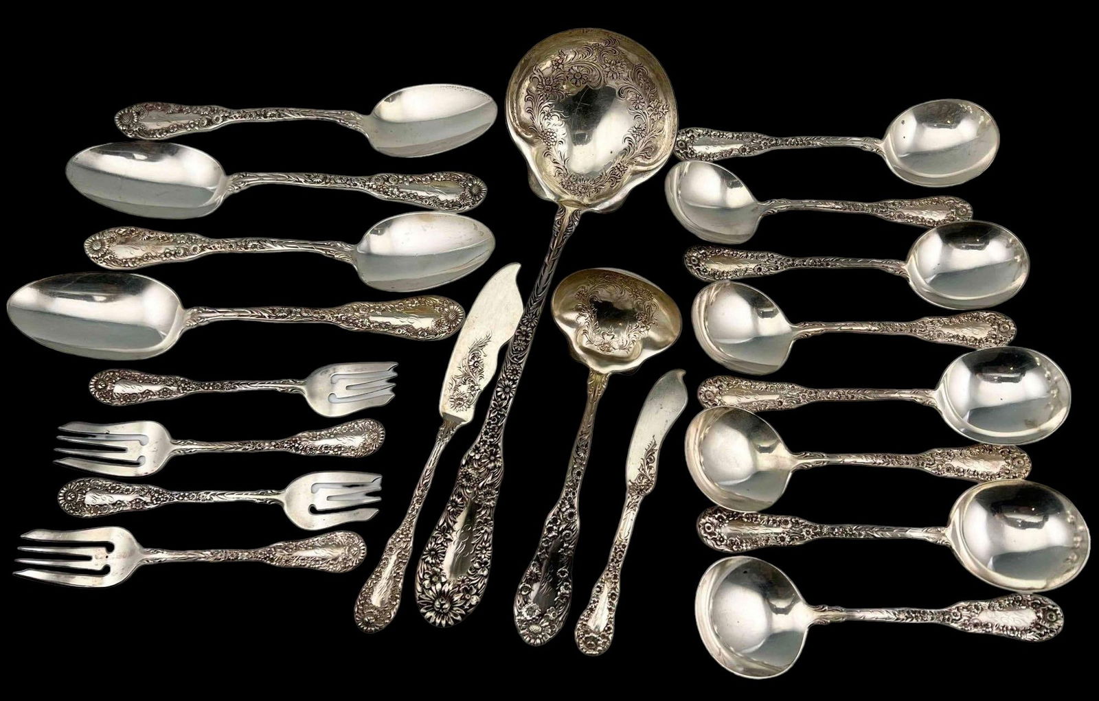Antique Sterling Silver Flatware, Frank Herschede (1 of 16)