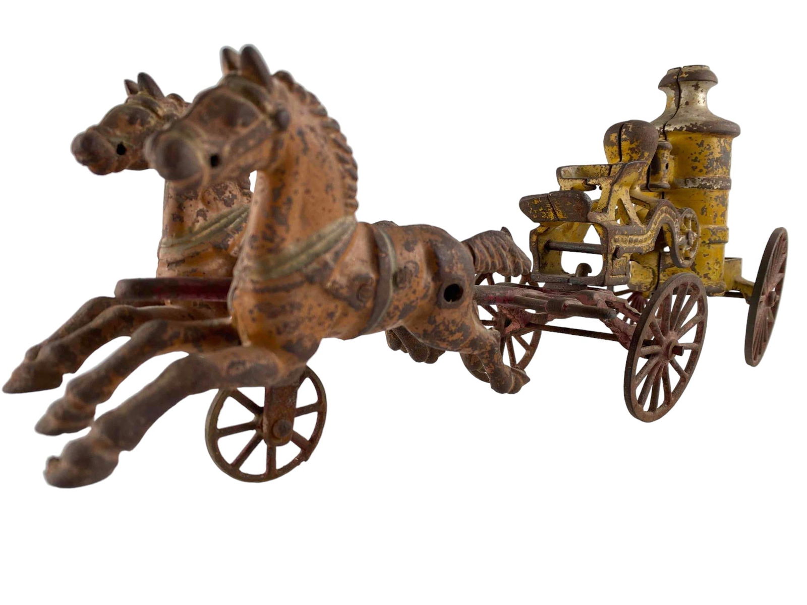 Hubley Cast Iron Fire Pumper Toy (1 of 10)