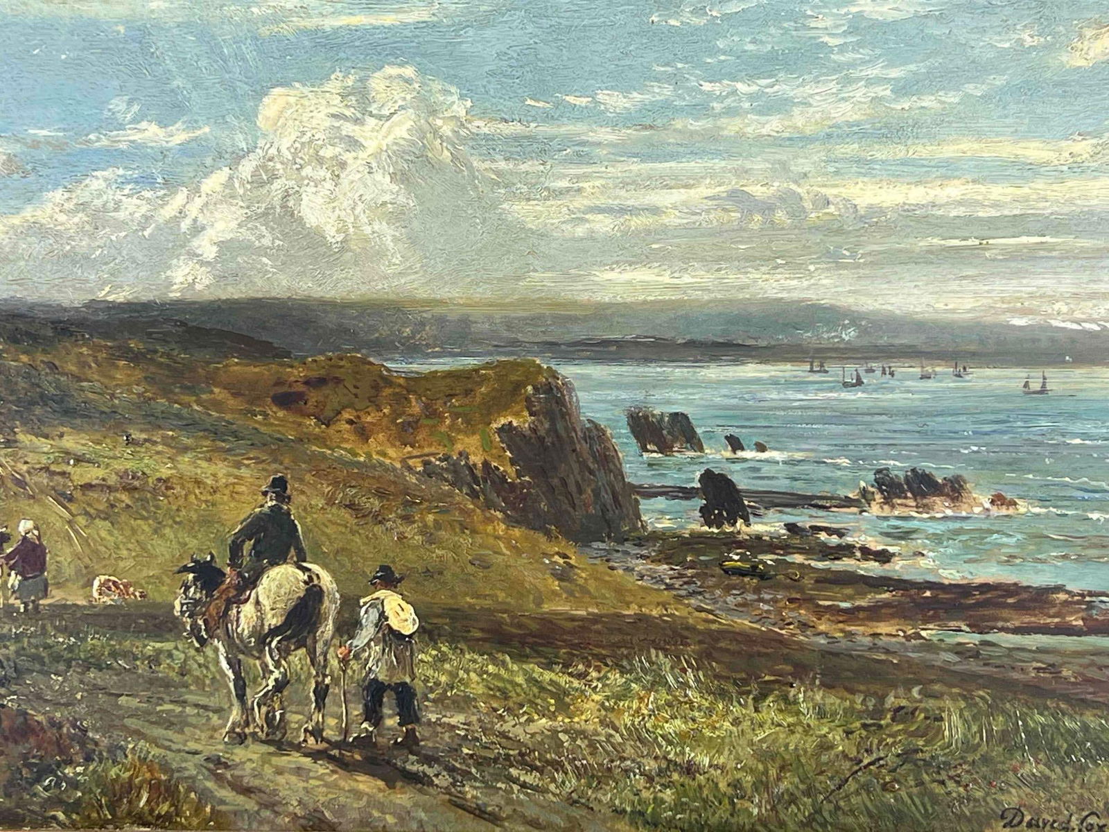 David Cox Sr (British, 1783-1859), Homeward Bound, Seascape, Oil On Board (1 of 12)