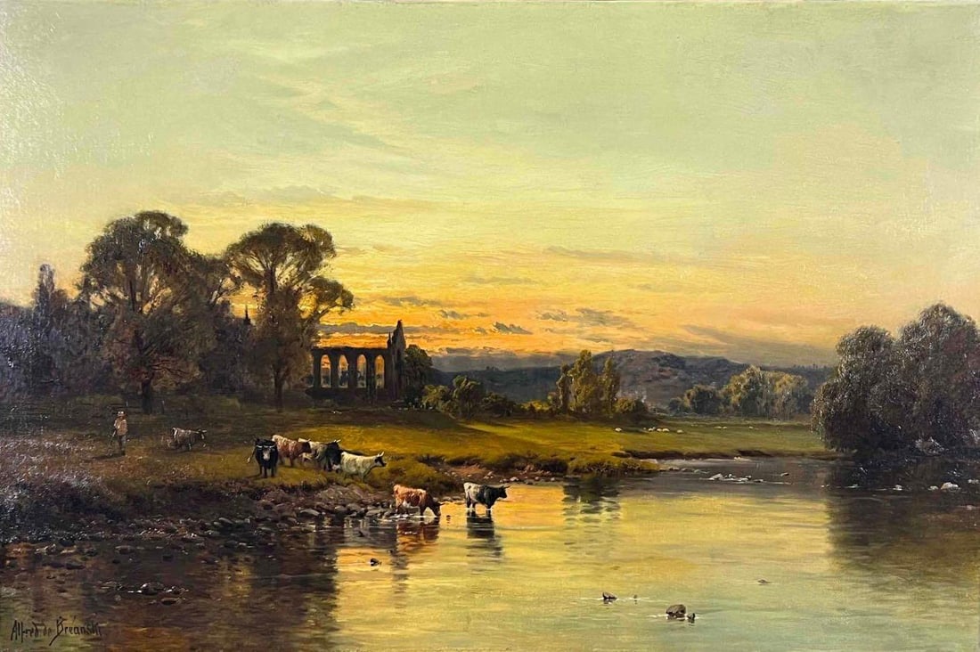 Alfred de Breanski (British, 1852-1928) Oil On Canvas (1 of 13)