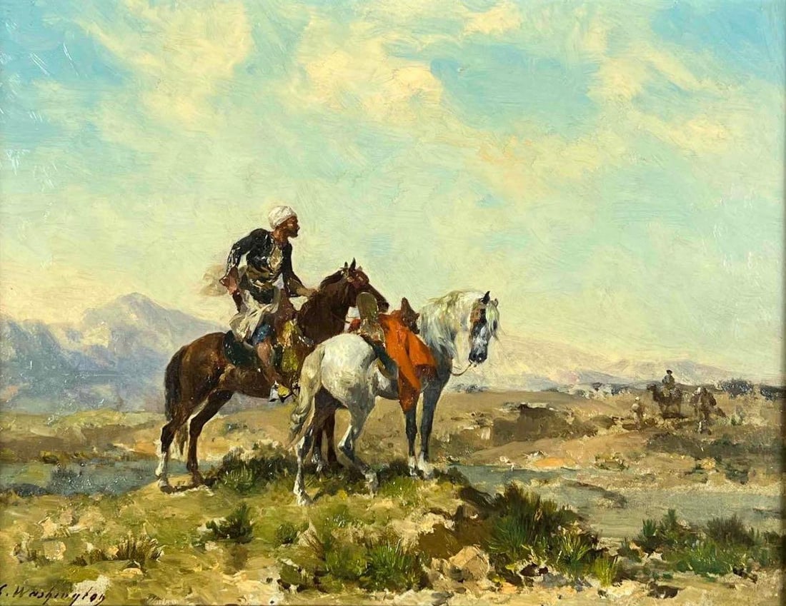 Georges Washington (French, 1827-1901), Oil On Canvas: Georges Washington (French, 1827-1901), Oil On Canvas. Signed G Washington, Lower left. 18.3125W x 15.1875H x 2.0D in. Sight 13.5W x 10.0H in. All Measurements are Approximate.