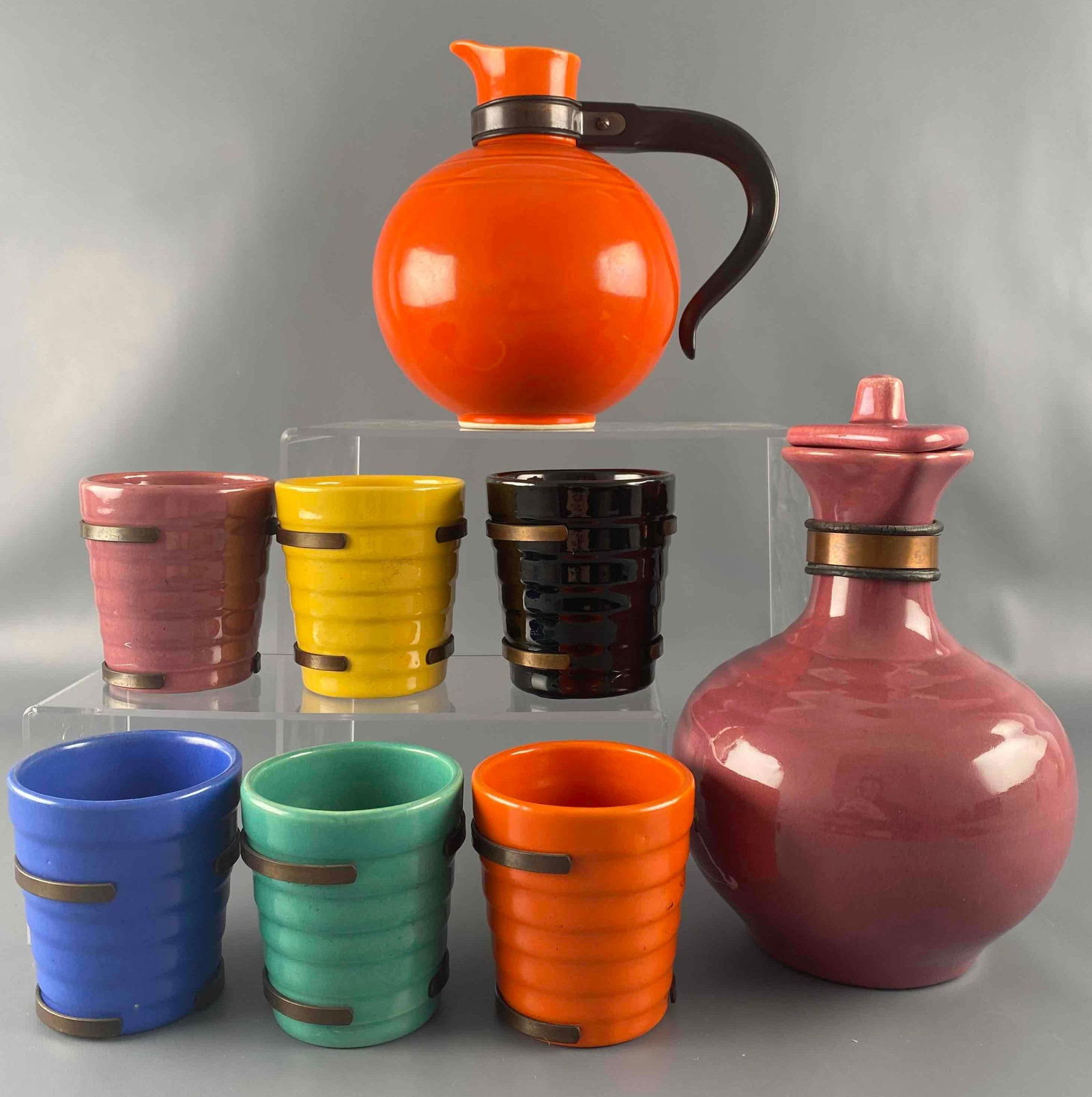 Mid Century Pottery Coffee Cups & Pitchers, Bauer, Vernon Kilns, and Metlox (1 of 18)