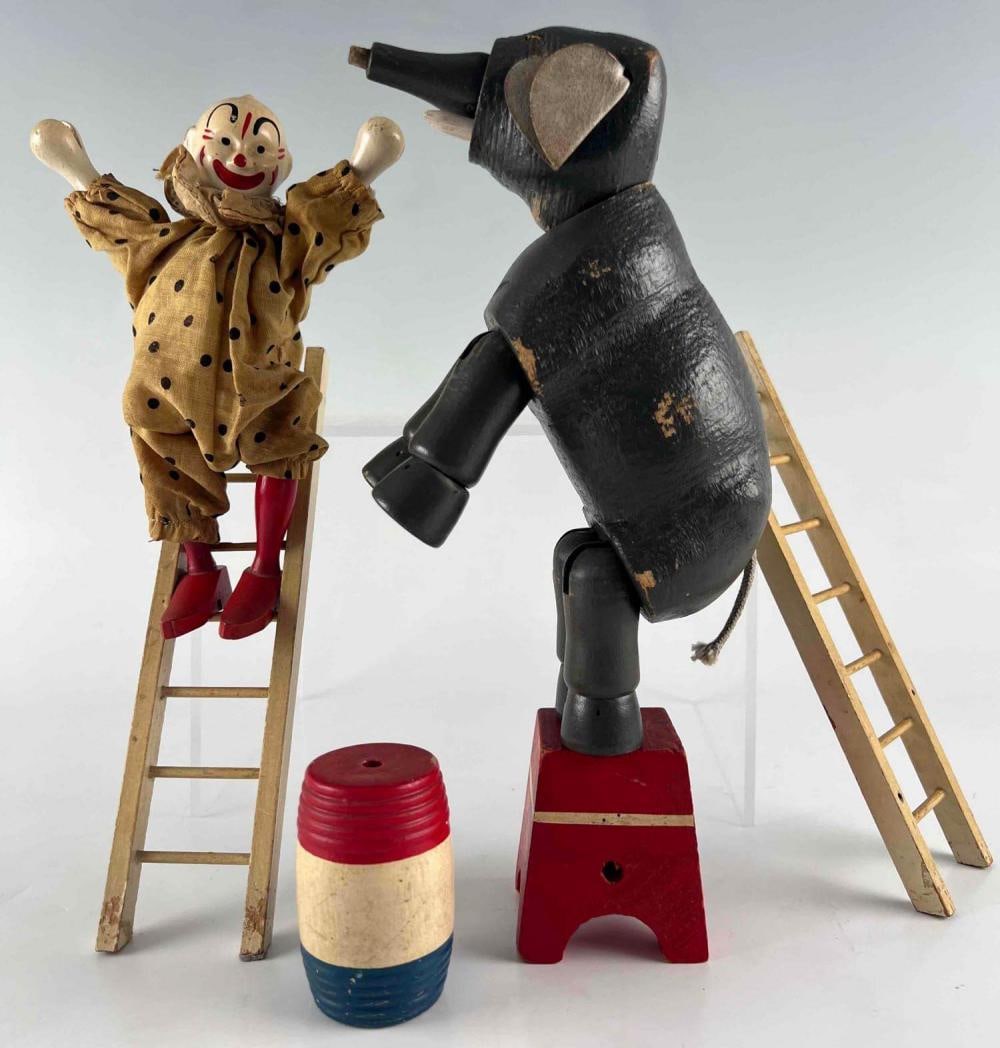 Schoenhut Wooden Clown & Elephant Circus Toys (1 of 17)