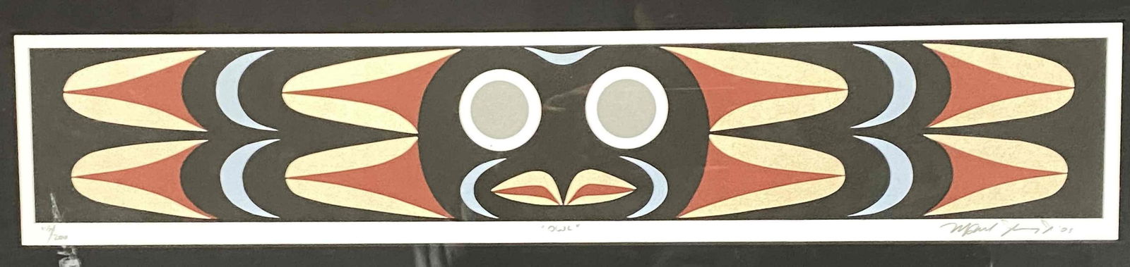 Maynard Johnny Jr., Owl, Salish Lithograph on Paper (1 of 9)