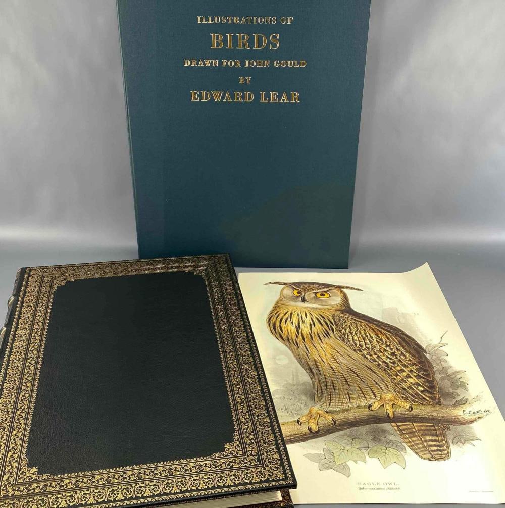 Illustrations Of Birds Drawn For John Gould By Edward Lear, Collected and Introduced By David: Illustrations Of Birds Drawn For John Gould By Edward Lear, Collected and Introduced By David Attenborough, The Folio Society London, 2012. Reads "Illustrations of Birds Drawn for John Gould by Edward