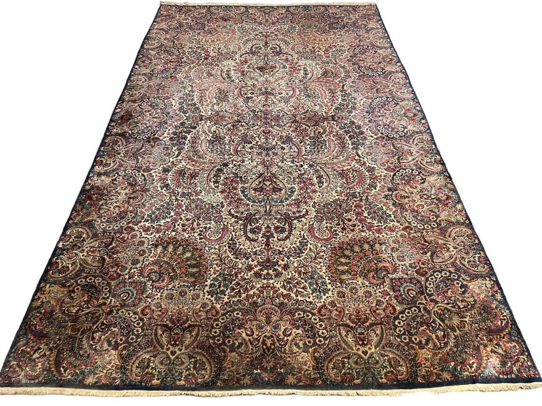 Very Large Persian Kerman Rug With Floral Design (1 of 20)