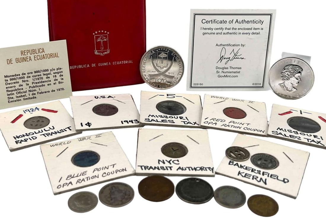 .999 Silver Coins, Currency, & Tokens (1 of 20)