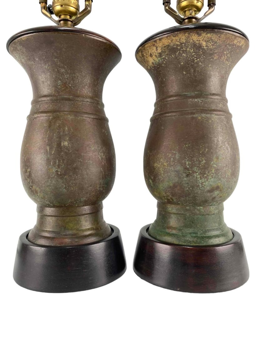 Pair Of Fine Bronze Table Lamps, in the French Taste (1 of 19)