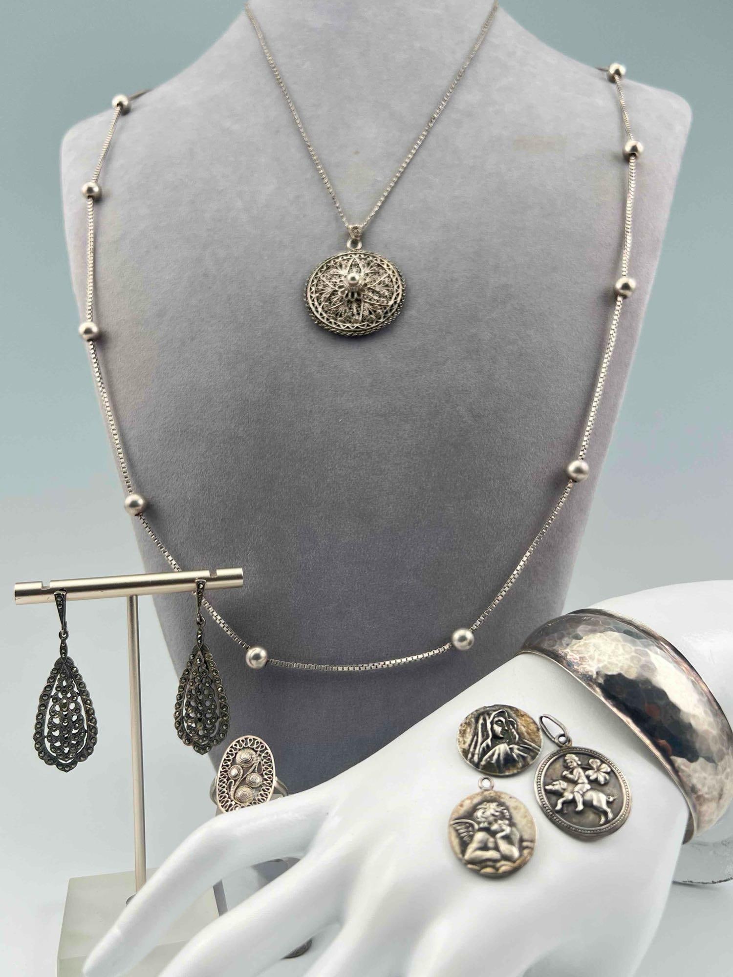 Silver Jewelry Group, Many Hand Made Pieces (1 of 20)