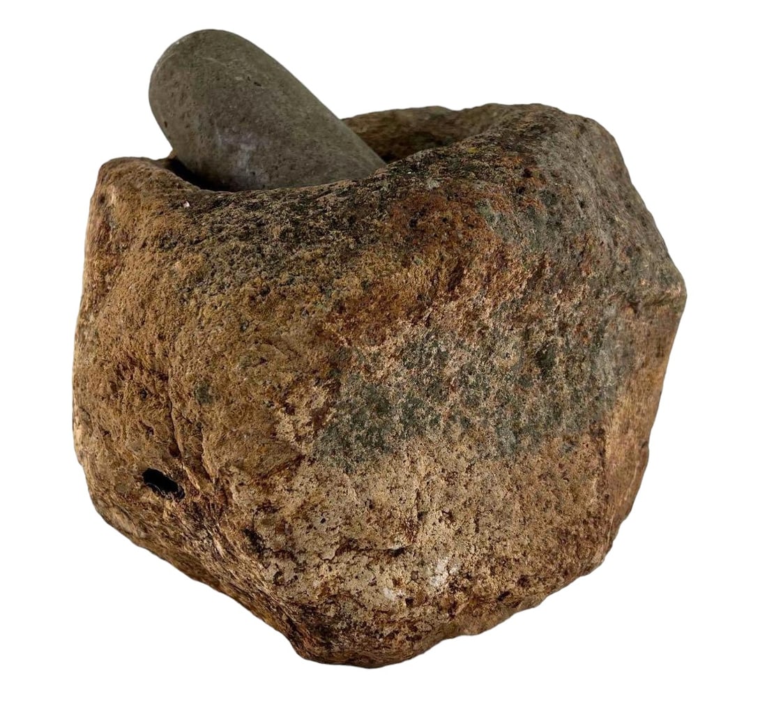 Large Native American Mortar And Pestle (1 of 14)