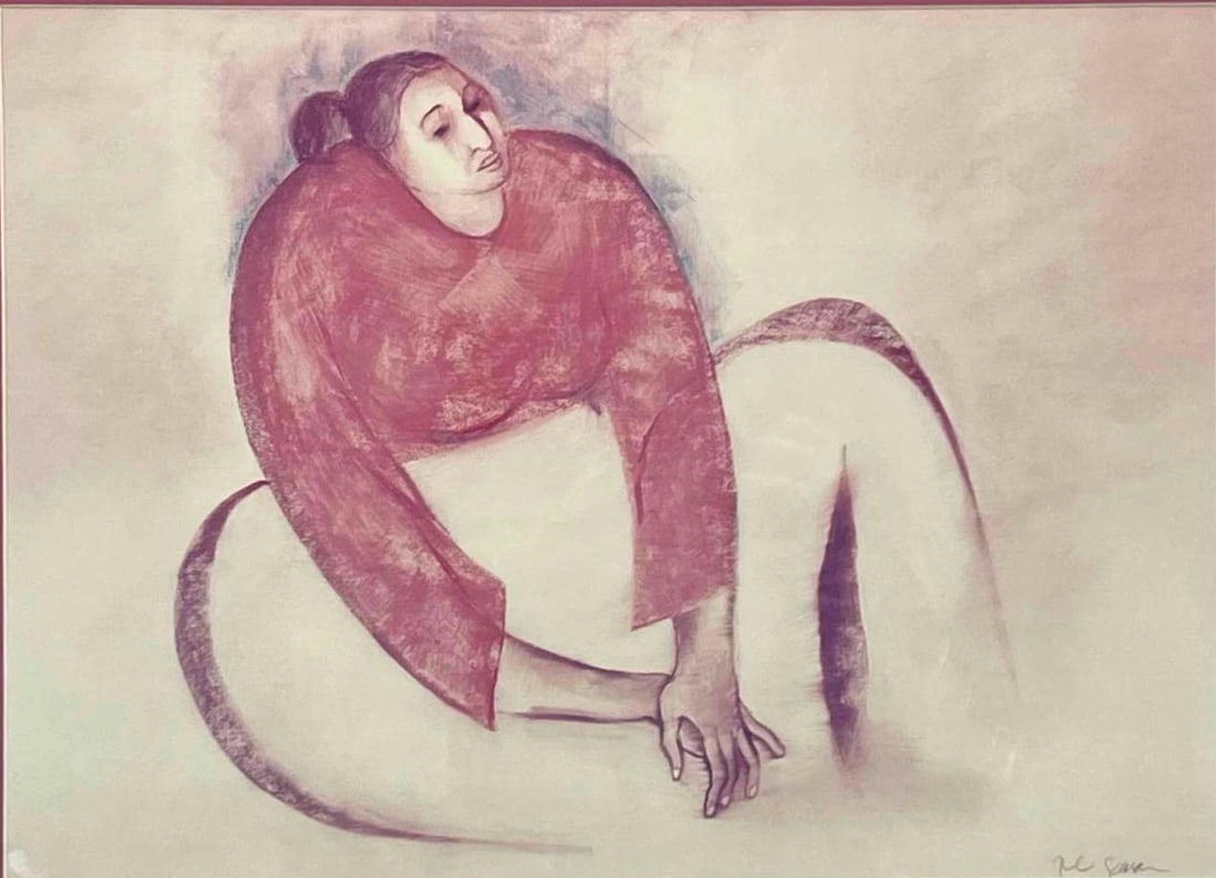 R.C. Gorman, Portrait Of Seated Woman, Signed Lithograph (1 of 12)