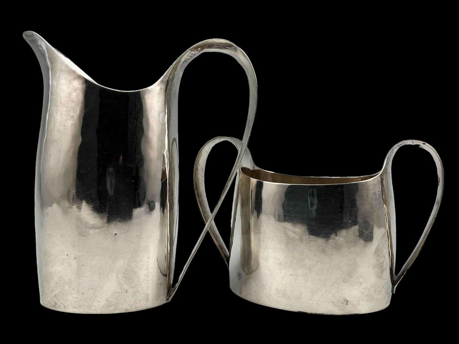 Porter Blanchard Hand Hammered Sterling Silver Cream & Sugar Set (1 of 10)