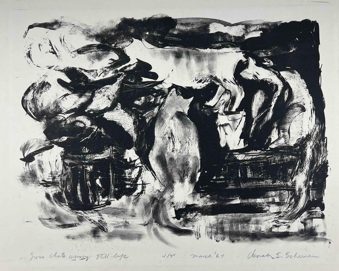 Abstract Still Life With Cats, Lithograph on Paper (1 of 16)