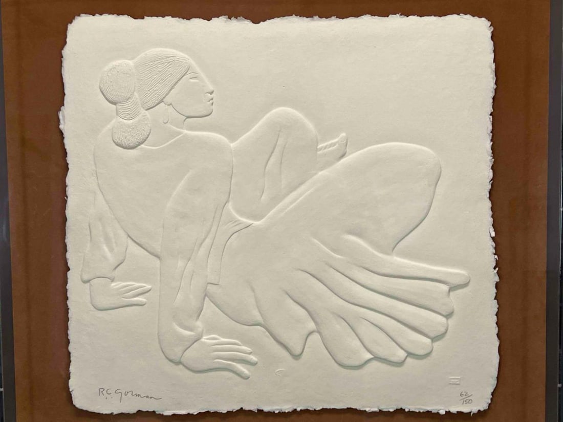 R.C. Gorman, Cast Paper Portrait Of Woman (1 of 15)